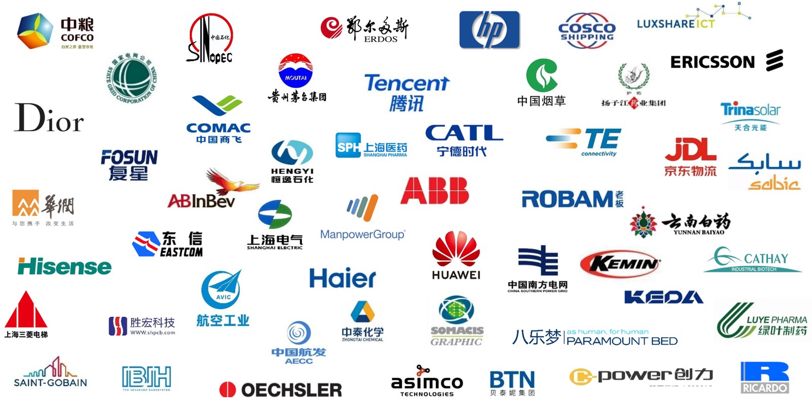 俞璇老师服务过的部分企业客户 LOGO 墙